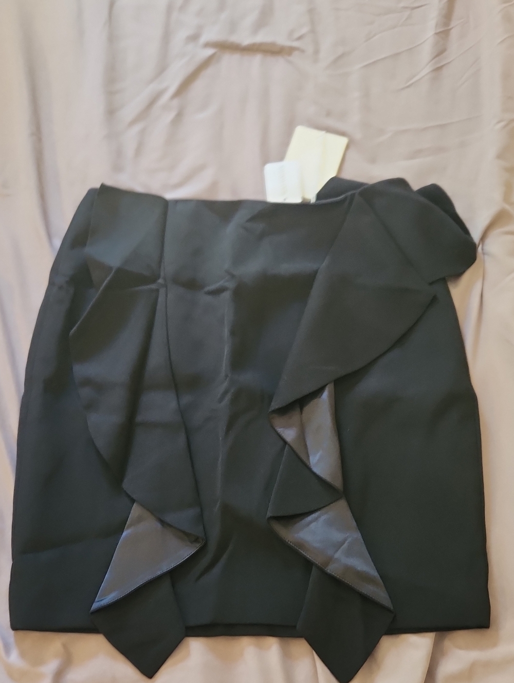 Givenchy Black Ruffle Detail Mini Skirt